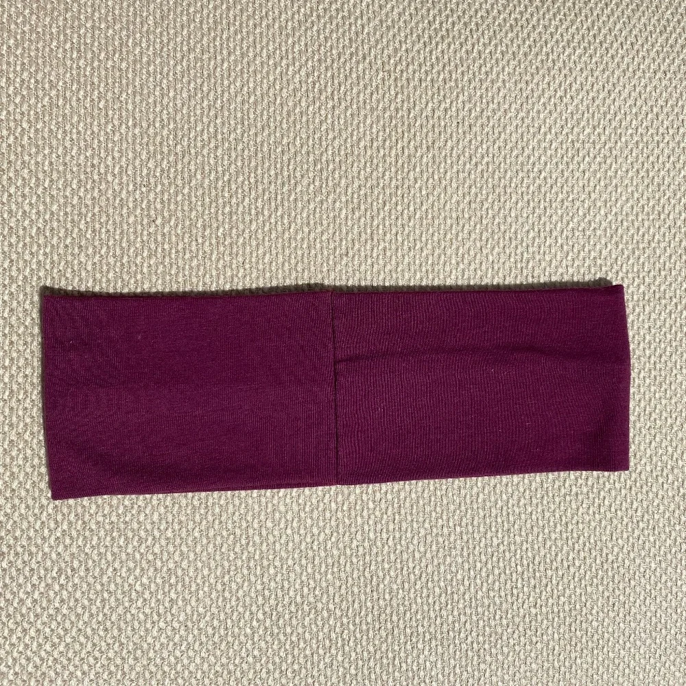 headband Lacrosse stretch cotton burgundy white